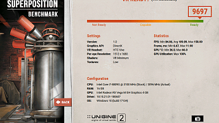 Intel NUC Kit NUC8i7HVK - Superposition Benchmark - HTC - VR - Minimum