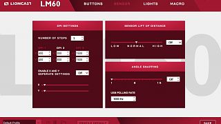 Lioncast LM60 Pro Gaming Maus - Software 3