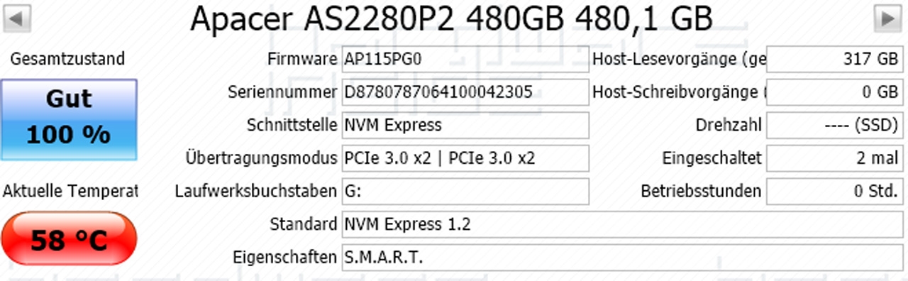Apacer AS2280P2 480GB