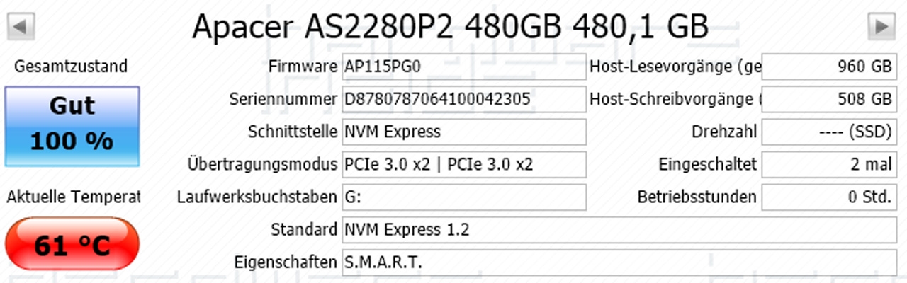 Apacer AS2280P2 480GB