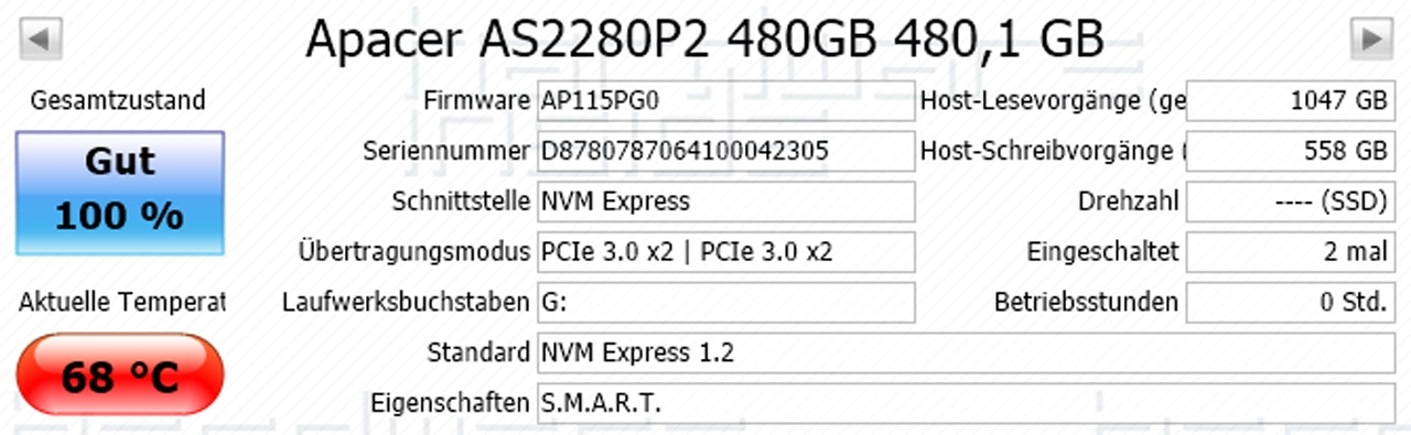 Apacer AS2280P2 480GB