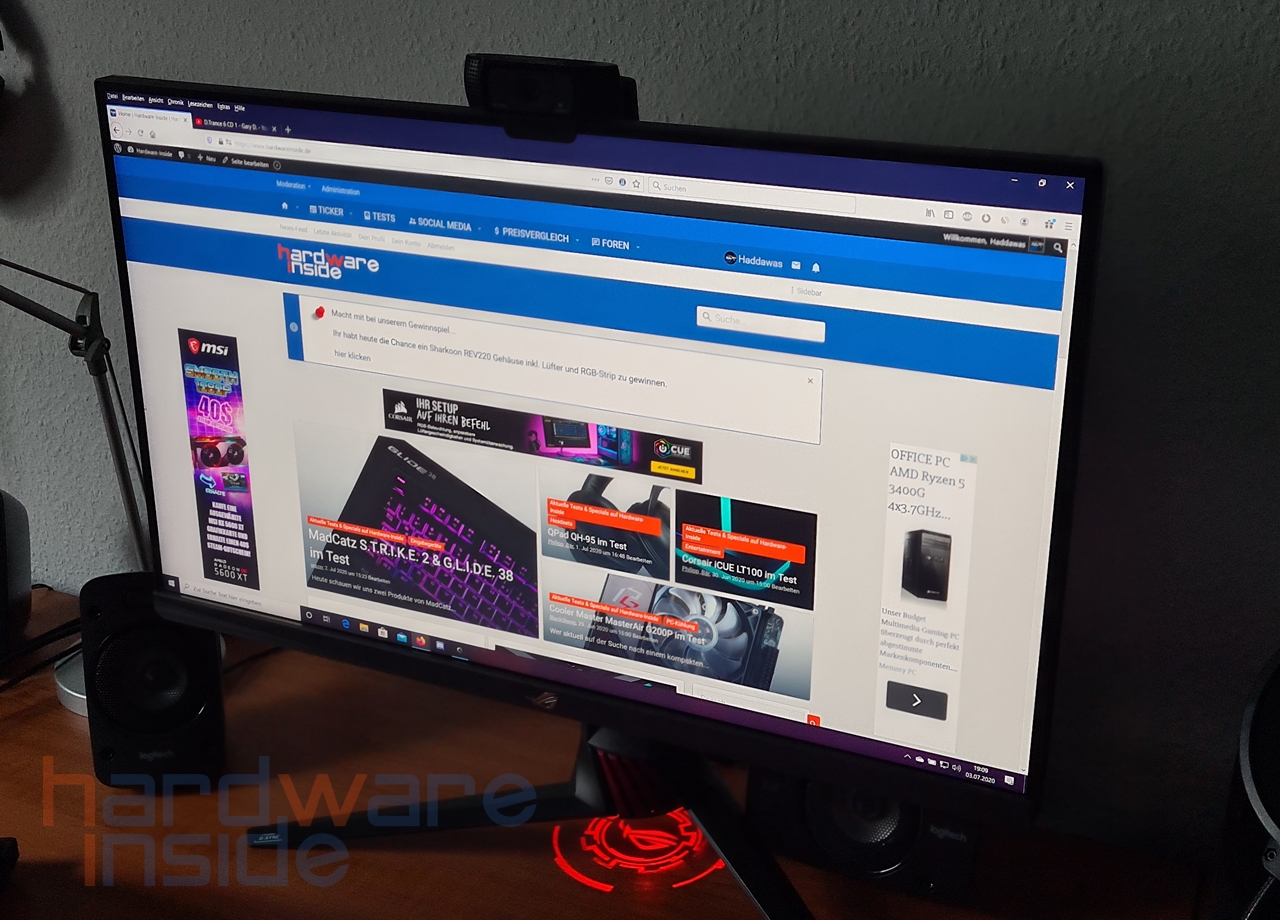 Asus ROG Strix XG279Q eingeschaltet