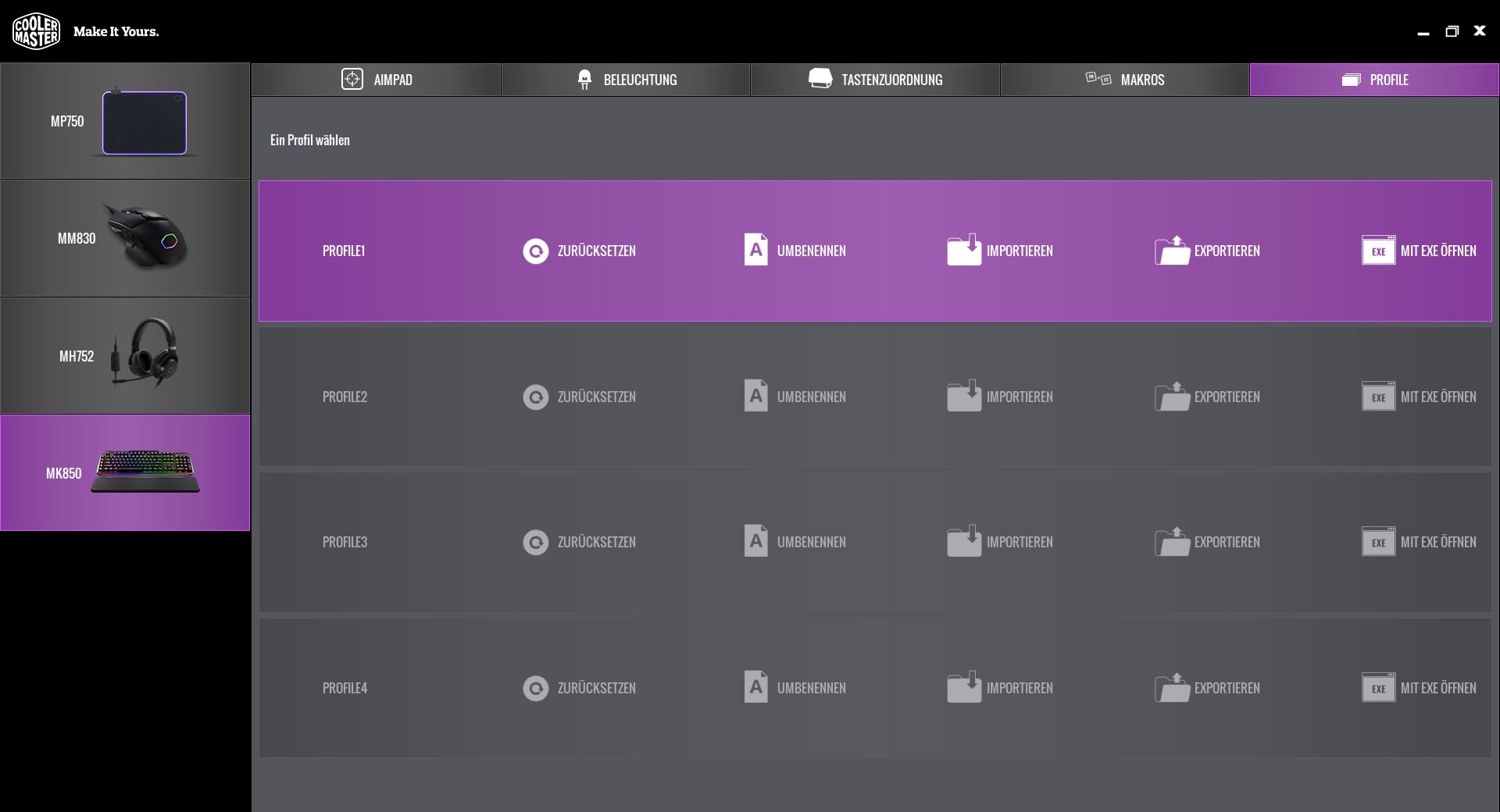 Cooler Master MK850 - Software 5