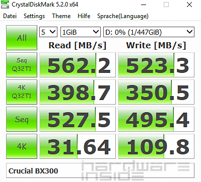Crucial BX300 im Test
