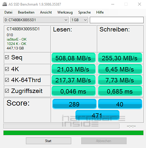 Crucial BX300 im Test