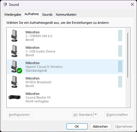 HyperX Cloud III Wireless - Windows Soundeinstellung Aufnahme - 1.jpg