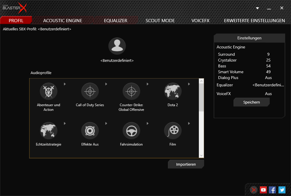 Importierte Elemente