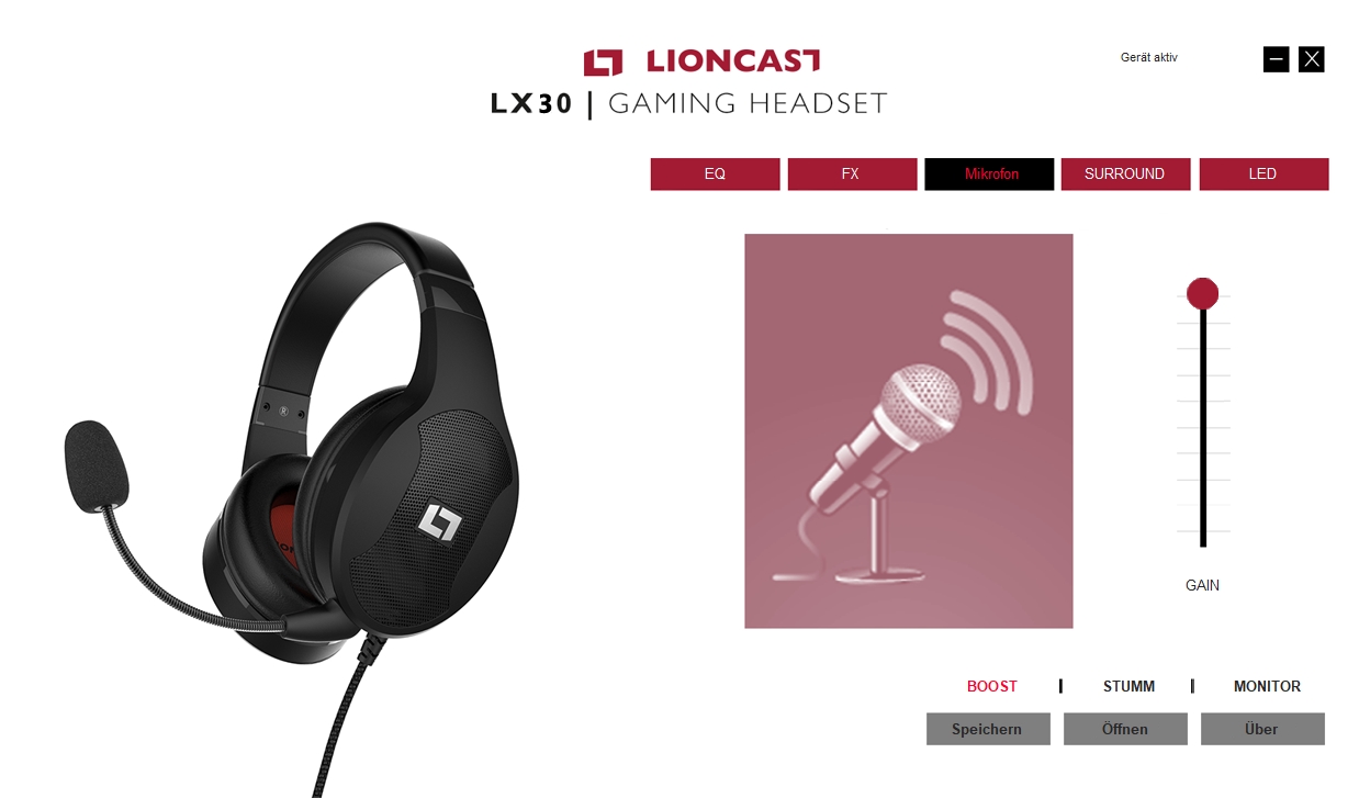 Lioncast - LX30 Headset - Software 3