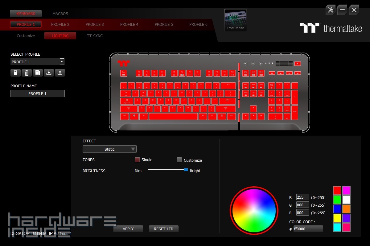 Thermaltake Level 20 RGB Gaming Keyboard - 38